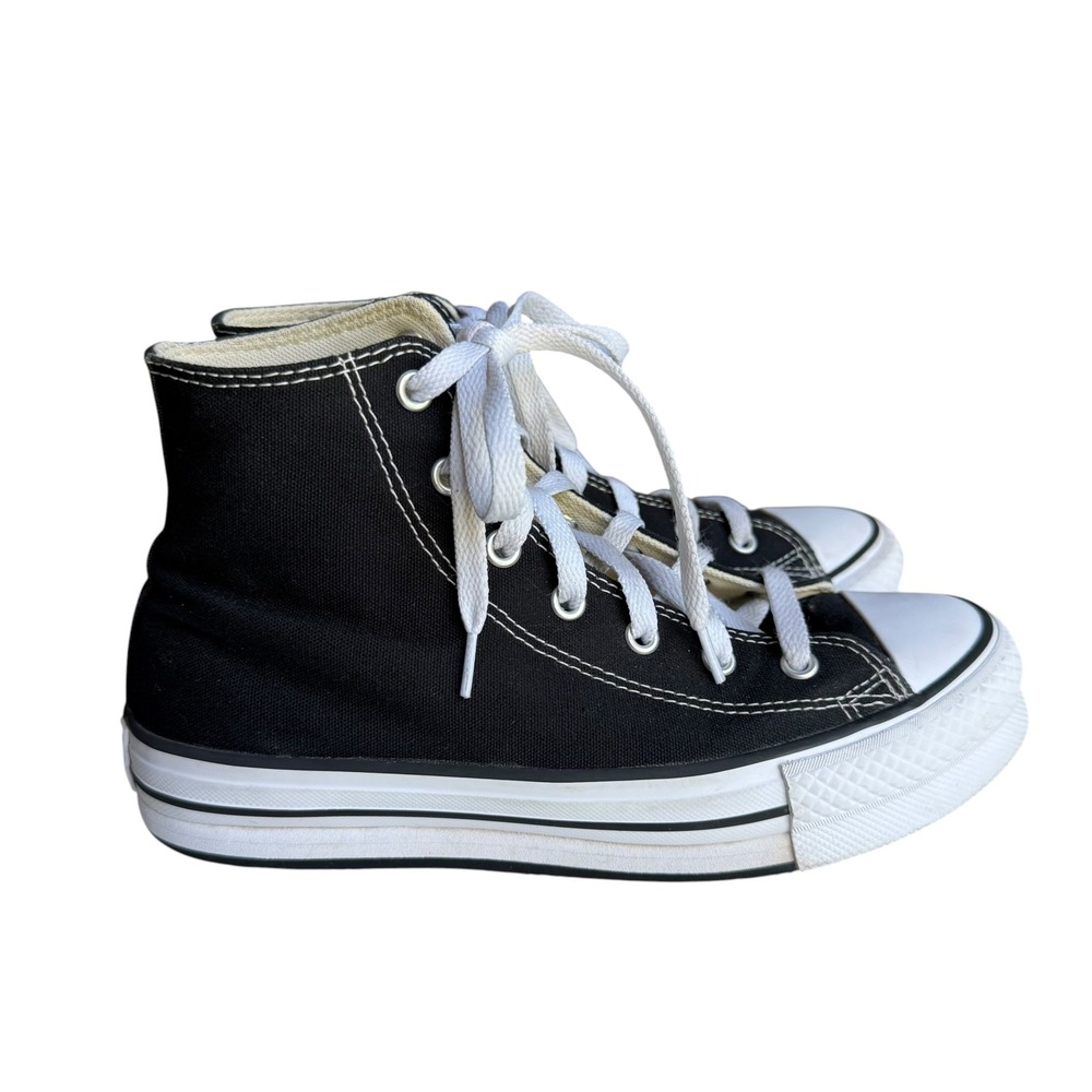 Converse Chuck Taylor All Star Lift Platform High Top Black White 5Y / Women's 7 - Picture 4 of 9